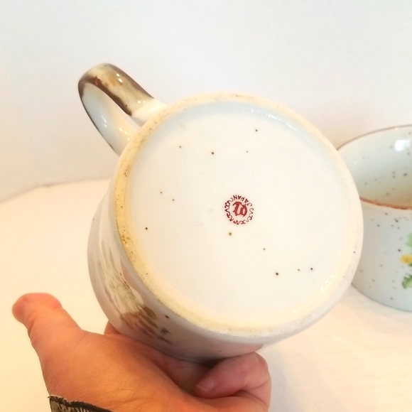 Vintage Ceramic Speckled Wildflower Mugs Anthropologie - Picture 7 of 11